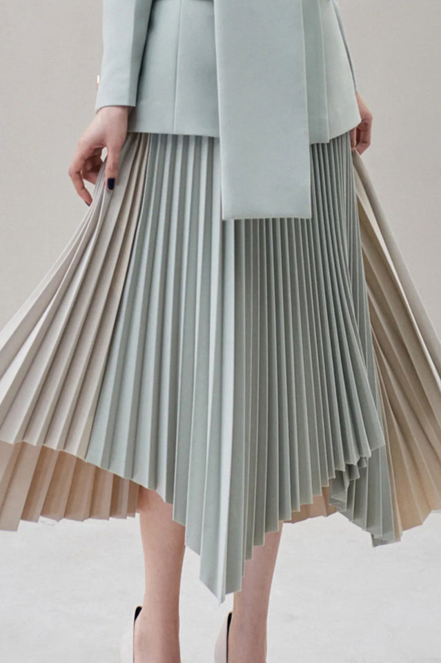 Blaire Gray Ruched Blazer Set