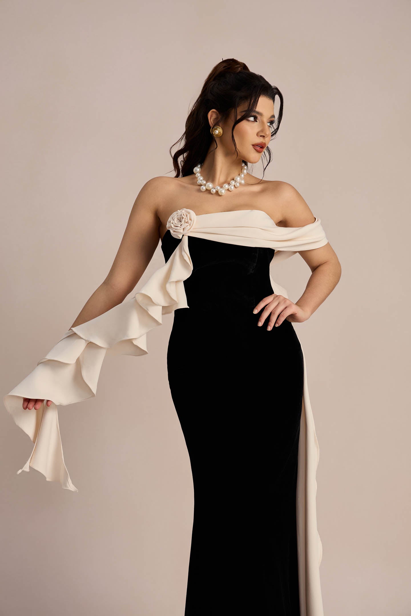 Ophelia Strapless Ribbon Maxi Dress