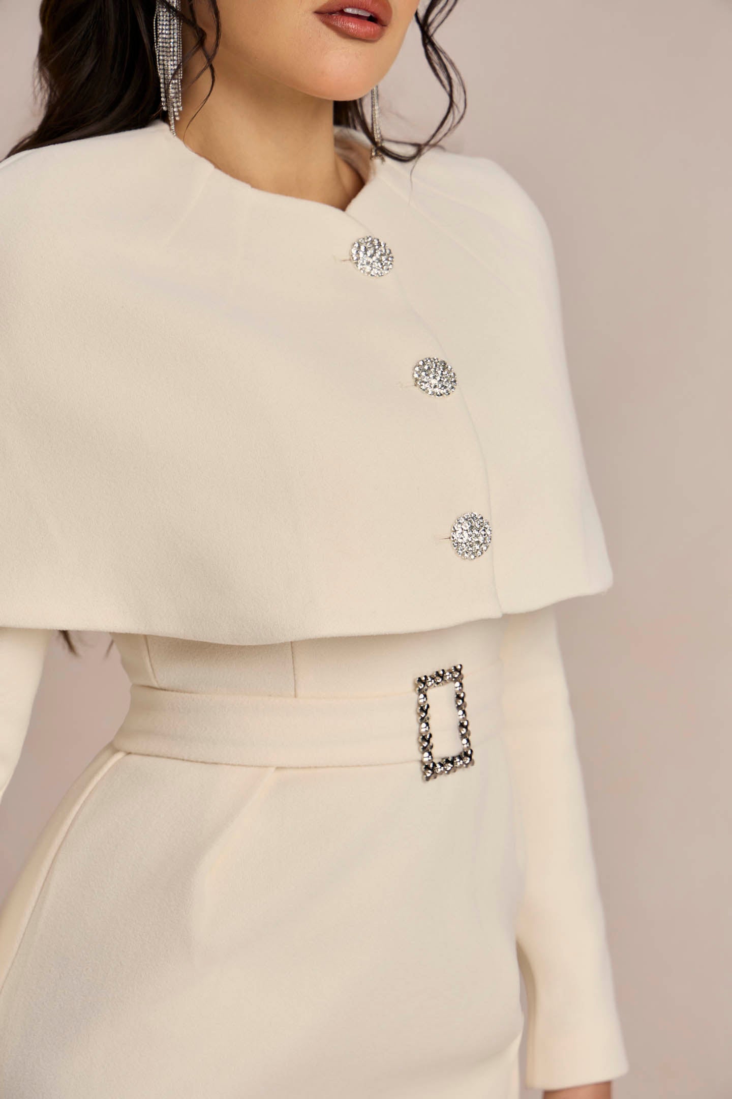 Roberta Cape Top Long Sleeve Dress Set