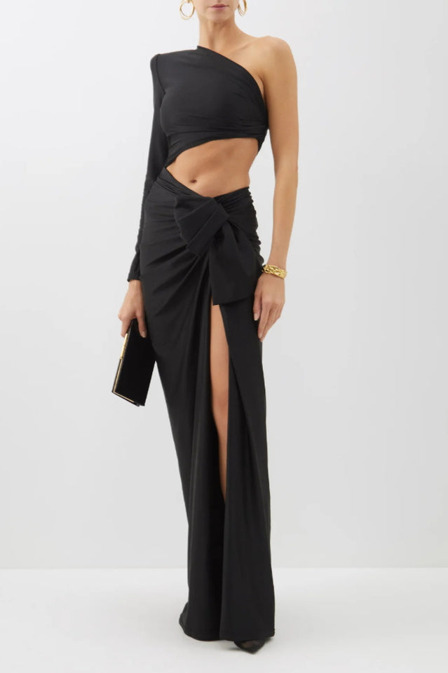 Gathered Single Shoulder Dress