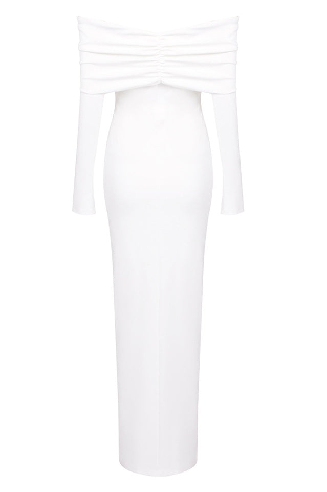 Off Shoulder Bodycon Bardot Midi Dress