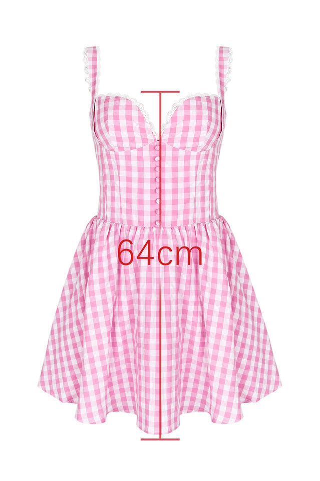 Brigite Plaid Cotton Dress