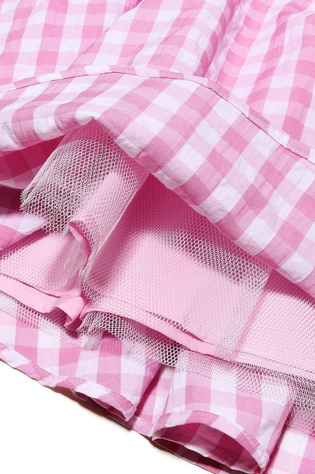 Brigite Plaid Cotton Dress