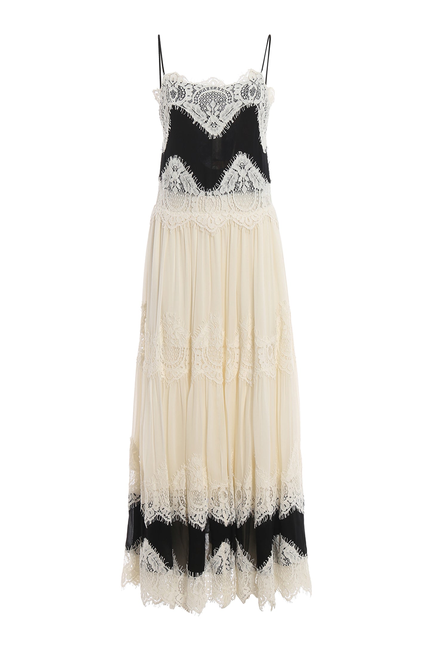 Lillian Embroidered Lace Slip Maxi Dress