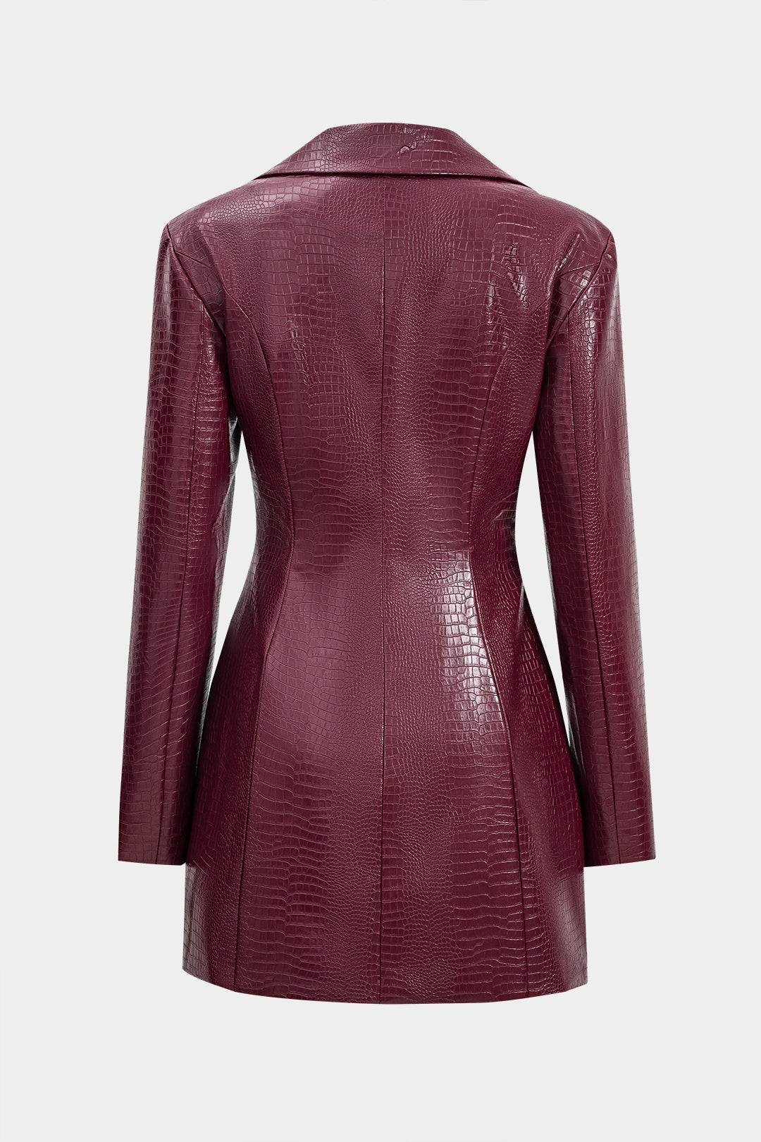 Lesley Faux Leather Plunge Neck Blazer Mini Dress