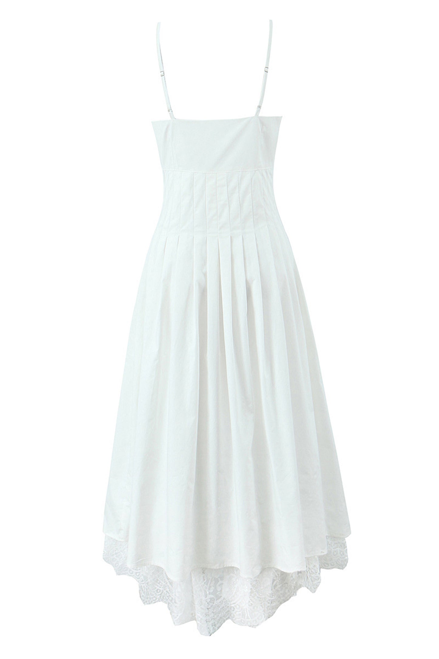 Tasha Lace Trim Spaghetti Strap Midi Dress