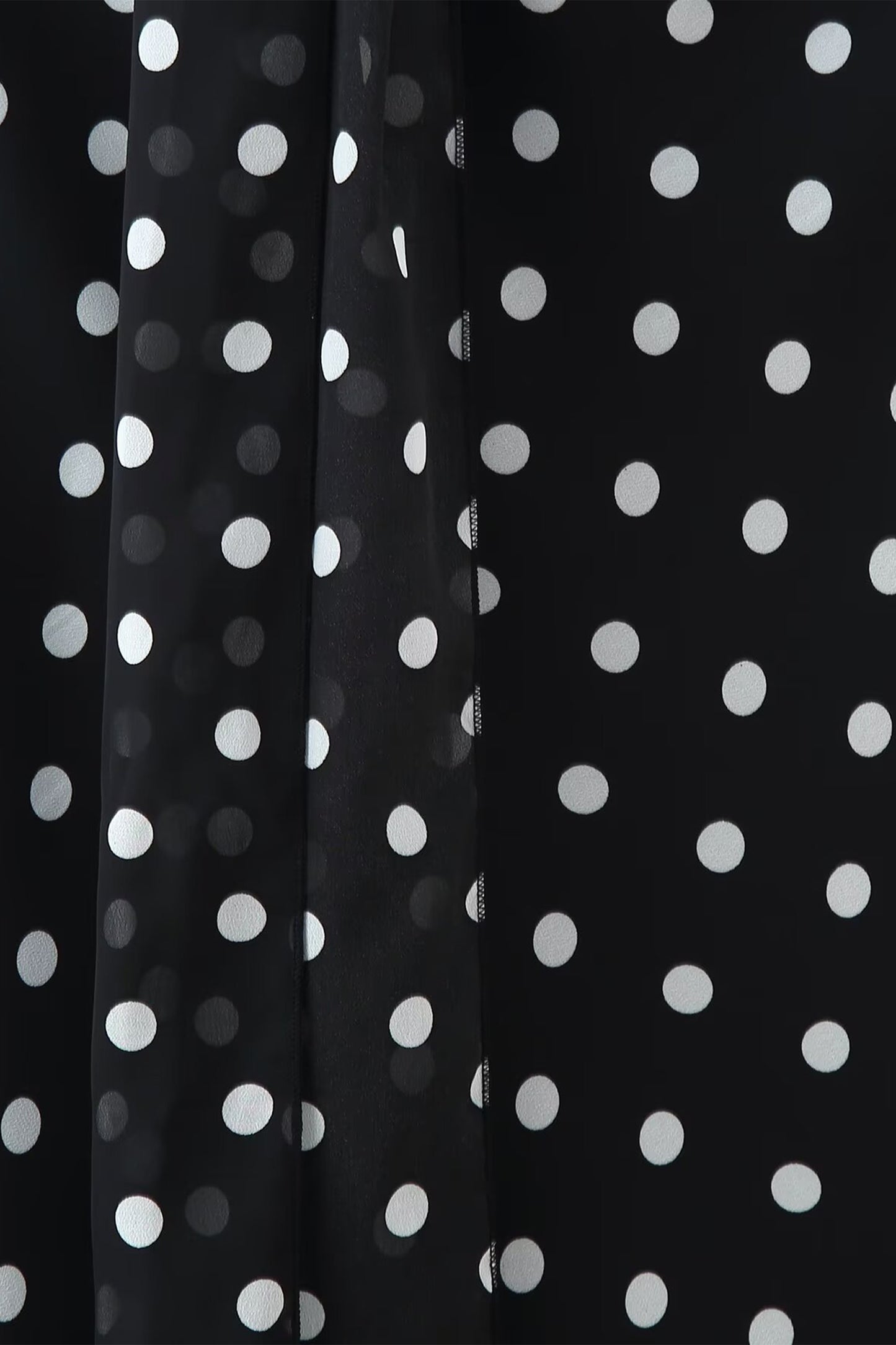 Veronica Polka Dot Ruffle Trim Maxi Dress with Scarf