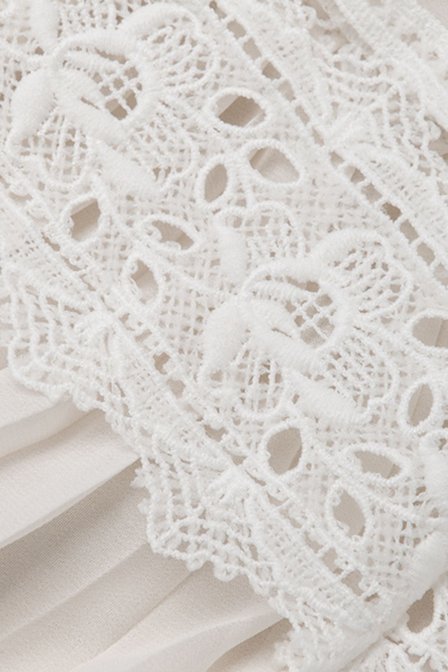 Janet Lace Detail Tiered Midi Dress