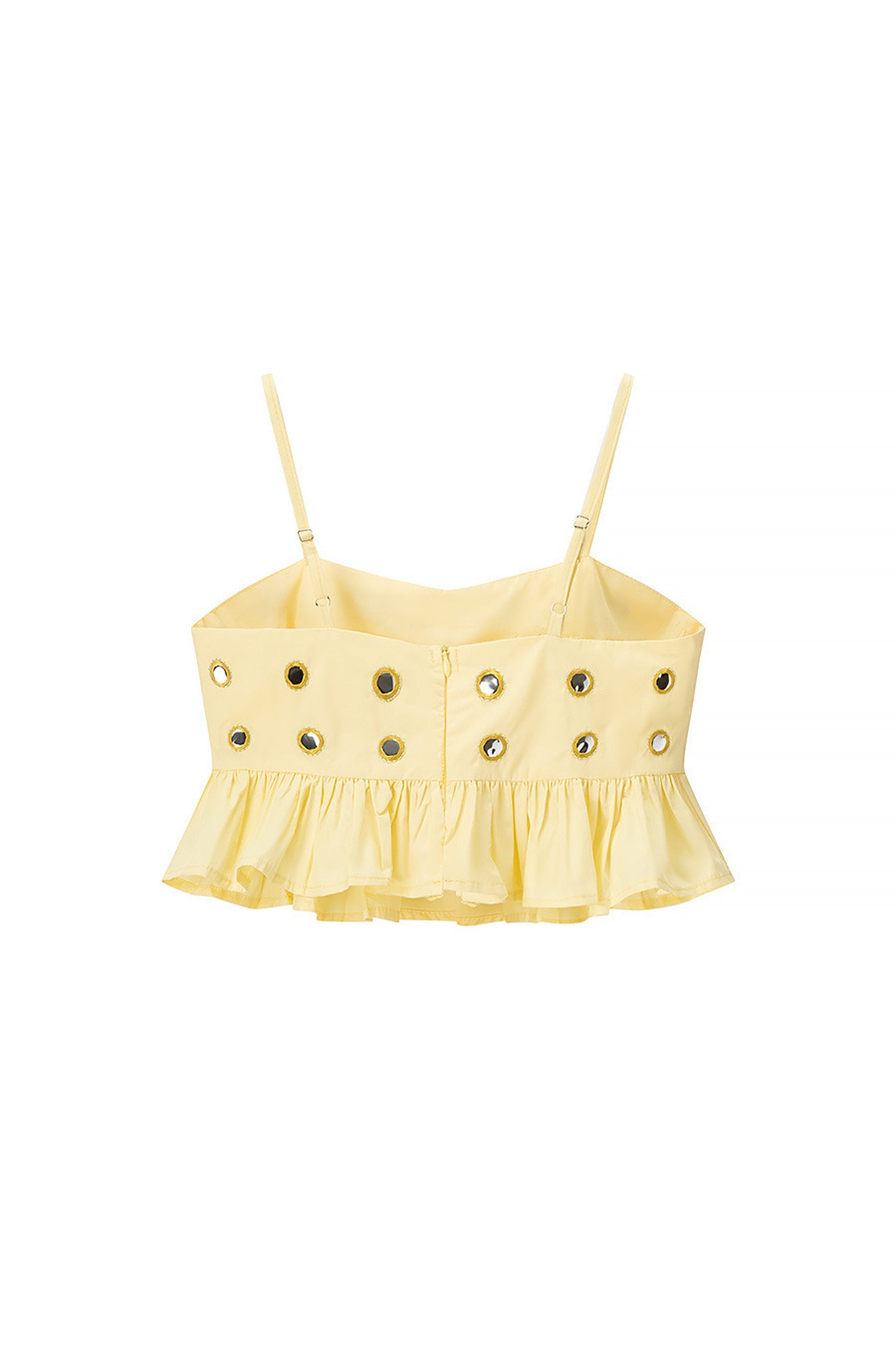 Irene Mirror Embellished Crop Top & Bubble Skirt Set