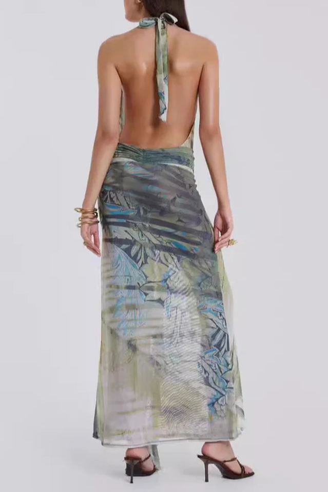Cindy Plunge Maxi Dress