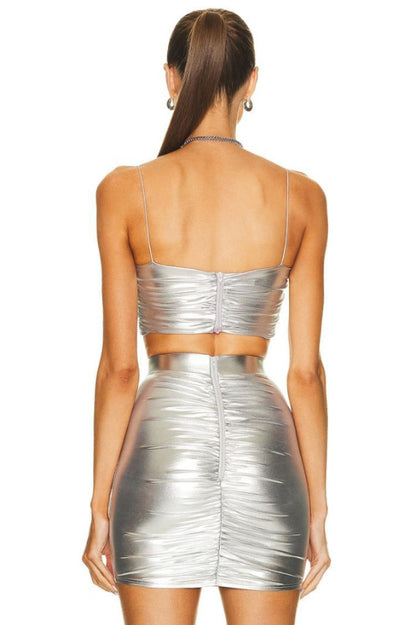 Bauer Ruched Bralette + Riley Skirt Set