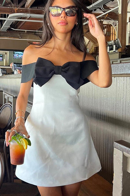 Off Shoulder Bow Dress