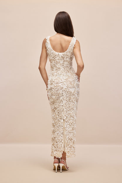 Venus Floral Applique Sleeveless Maxi Dress