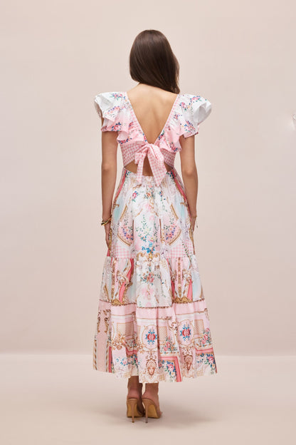 Julia Print V-neck Maxi Dress