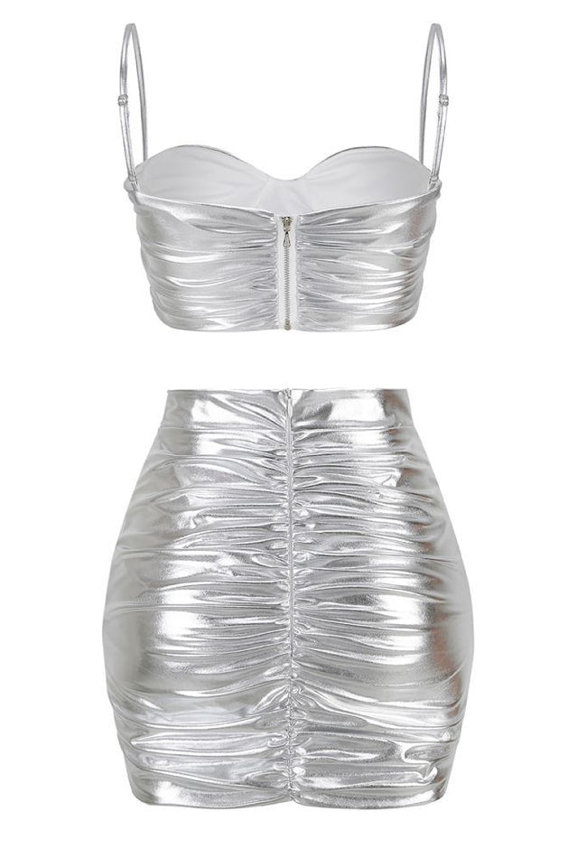Bauer Ruched Bralette + Riley Skirt Set