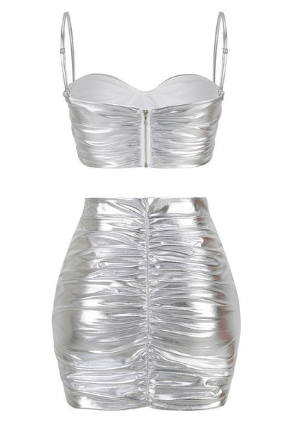 Bauer Ruched Bralette + Riley Skirt Set