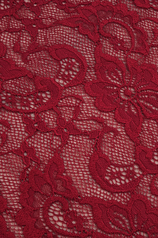 Marjorie Red Rose Lace Halter Maxi Dress