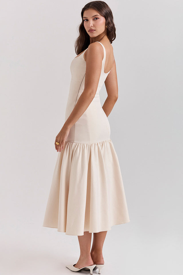 Amore Dropped Waist Midi Dress