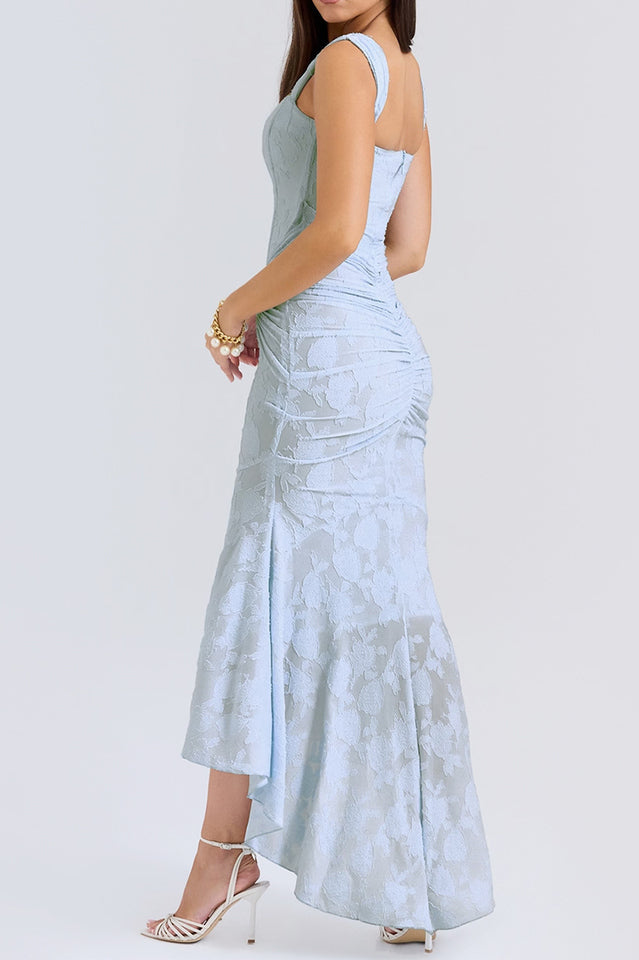 Cesca Retro Cream White Floral Maxi Dress – FOIOR