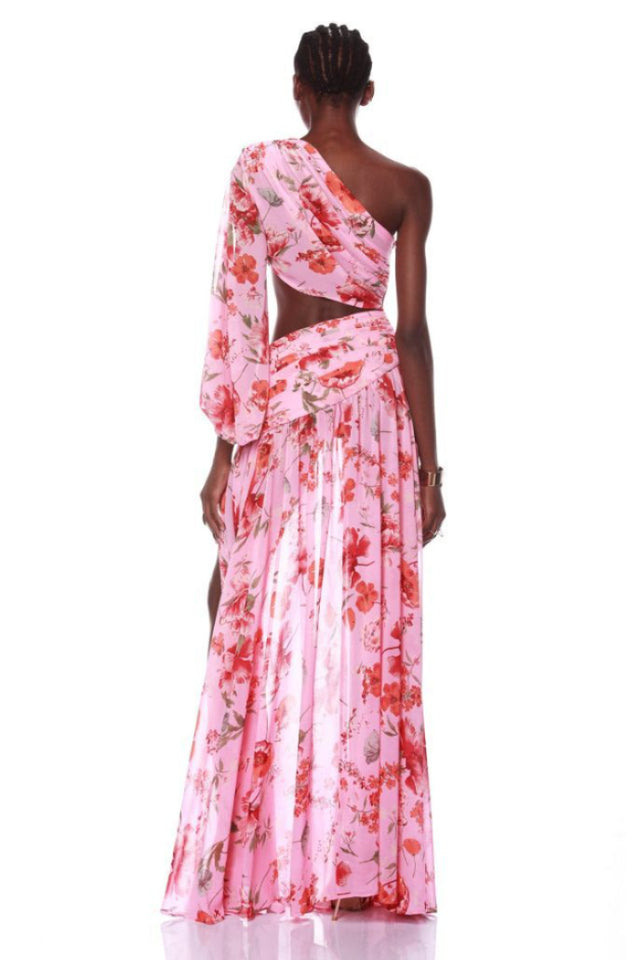Emily Printed One Shoulder Dress