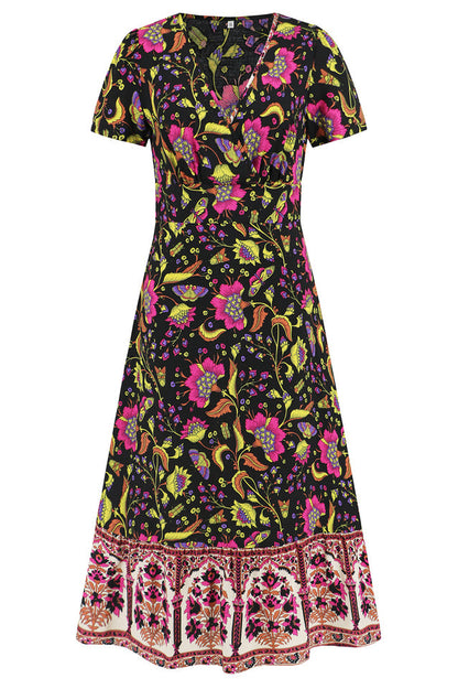 Kamoni Floral Print Boho Maxi Dress