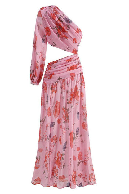Emily Printed One Shoulder Dress
