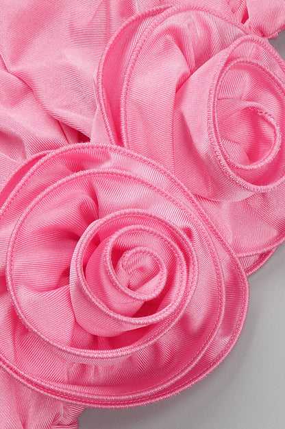 Flower Appliqué Cut Out Minidress