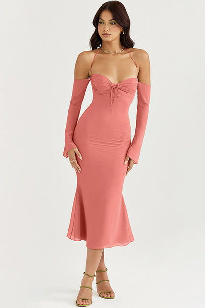 Naomi Halter Midi Dress