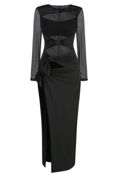 Cutout Crêpe Gown