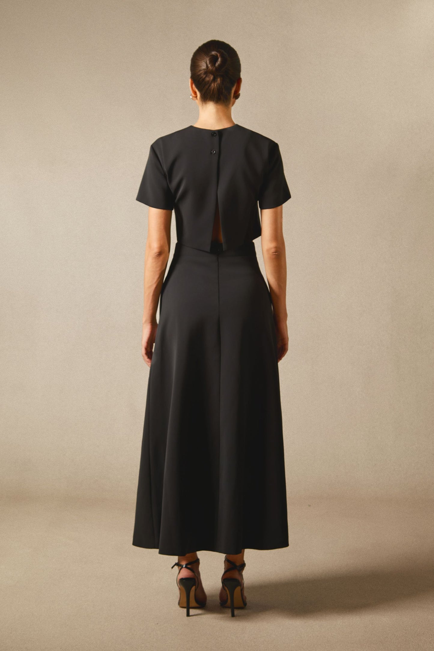 Angelica Floral Applique Short Sleeve Top & Skirt Set