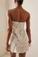 Beverly Floral Applique Pleated Chiffon Mini Dress