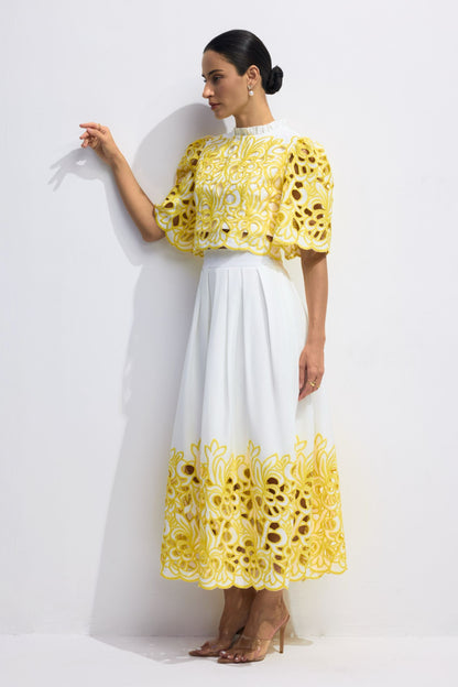 Kelly Floral Embroidered Two-Piece Set