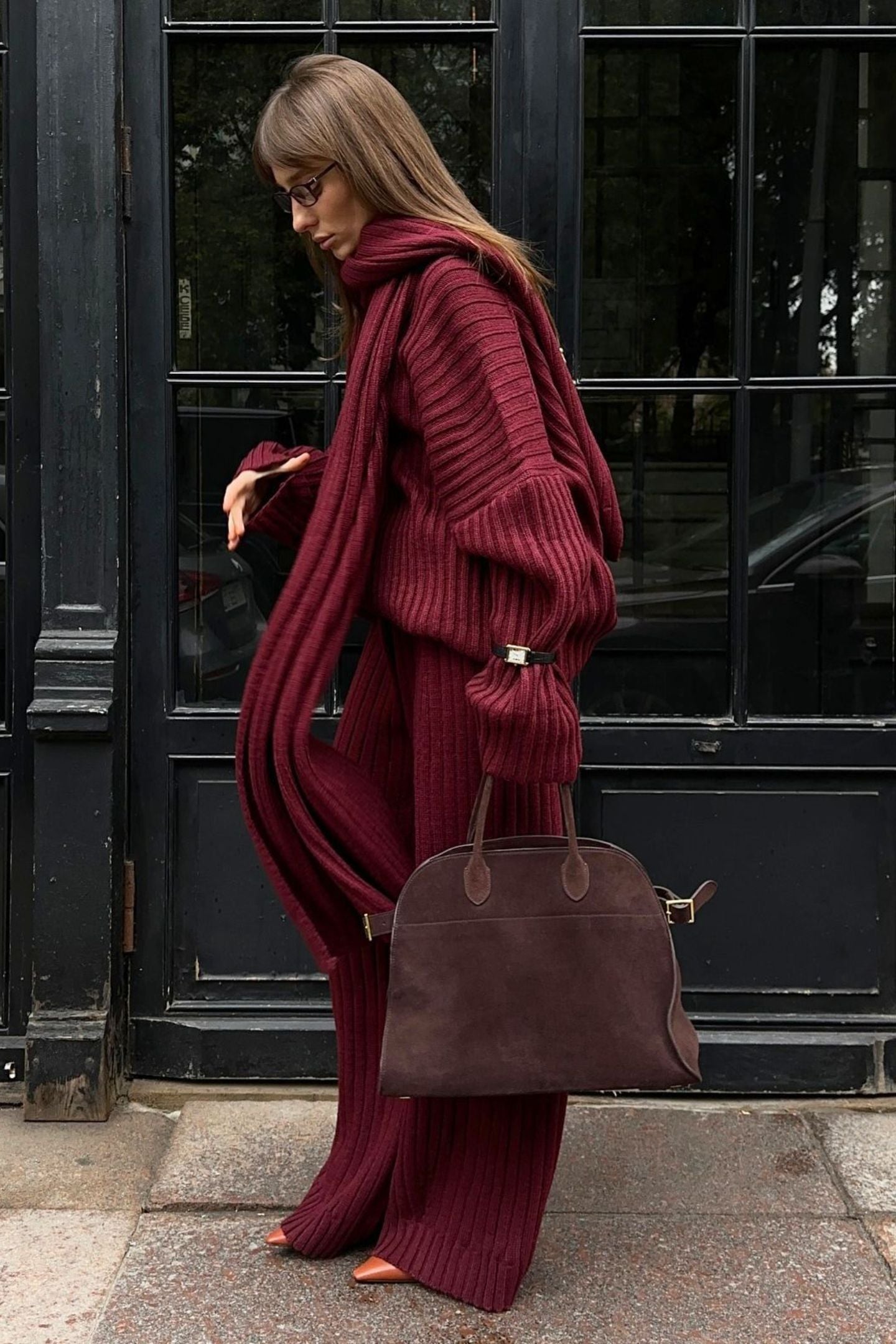 Una Three-piece Rib Knitwear Set