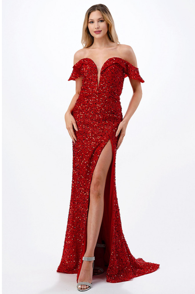 Cinderella Divine CH167 Sequin Dress