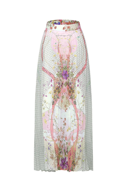 Regina Floral Print Crop Top & Pleated Skirt Set