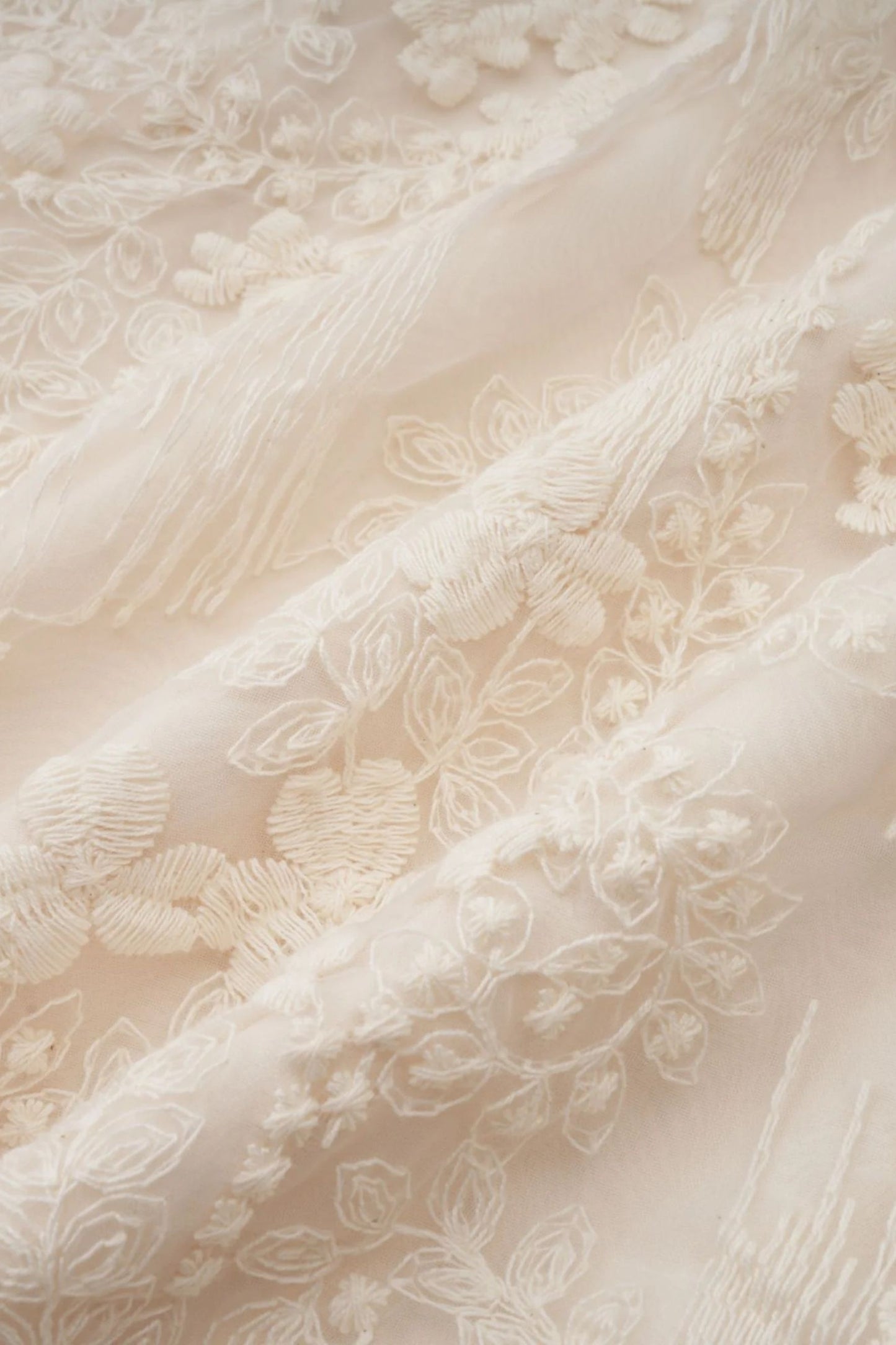 Madeline V-Neck Lace Embroidered Midi Dress